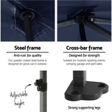 Gazebo leg detail showing the three adjustable height settings