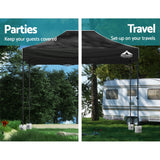 Set of four fillable gazebo base pods that take water or sand for extra stability