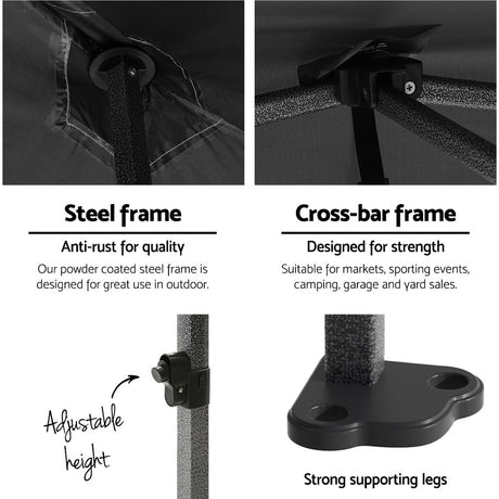 Set of four fillable base pods that take water or sand for extra stability