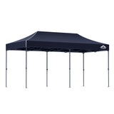 Navy 3 x 6 m pop up gazebo shown ready for an outdoor event