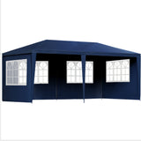 Carry bag, pegs and ropes supplied with the blue 3 x 6 m gazebo