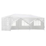Carry bag, pegs and ropes supplied with the white 3 x 6 m gazebo