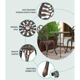 Edge Hill 3 Piece Outdoor Bistro Set, Bronze