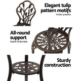 Edge Hill 3 Piece Outdoor Bistro Set, Bronze