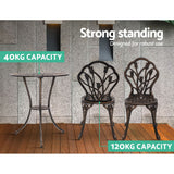 Edge Hill 3 Piece Outdoor Bistro Set, Bronze