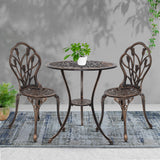 Edge Hill 3 Piece Outdoor Bistro Set, Bronze