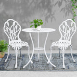 Edge Hill 3 Piece Outdoor Bistro Set, White