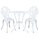 Edge Hill 3 Piece Outdoor Bistro Set, White
