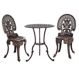 Balgal Beach 3 Piece Bistro Set, Bronze