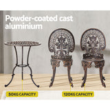 Balgal Beach 3 Piece Bistro Set, Bronze
