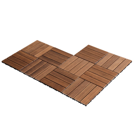 Ronda Wood Deck Tiles, 30 x 30cm, 10pcs