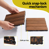 Ronda Wood Deck Tiles, 30 x 30cm, 10pcs
