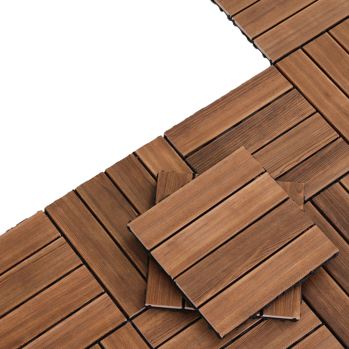 Ronda Wood Deck Tiles, 30 x 30cm, 10pcs
