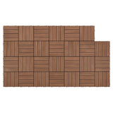 Frigiliana Wood Deck Tiles, 30 x 30cm, Brown, 27pcs