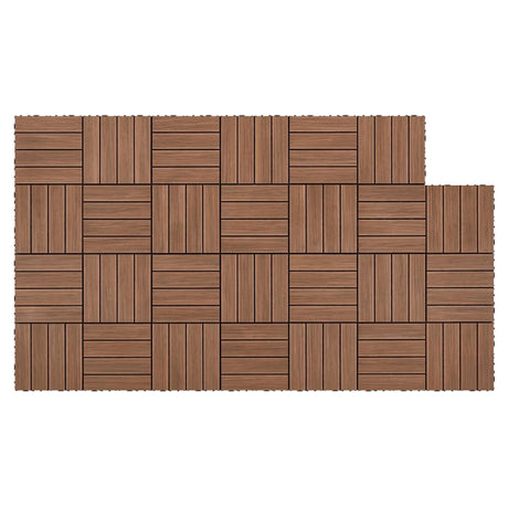 Frigiliana Wood Deck Tiles, 30 x 30cm, Brown, 27pcs