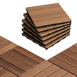 Frigiliana Wood Deck Tiles, 30 x 30cm, Brown, 27pcs