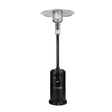 Ledro polished stainless steel freestanding gas patio heater with wheels