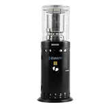 Misurina black freestanding gas patio heater in stainless steel