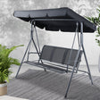 Jamberoo 3 Seater Porch Swing Chair Black image 1