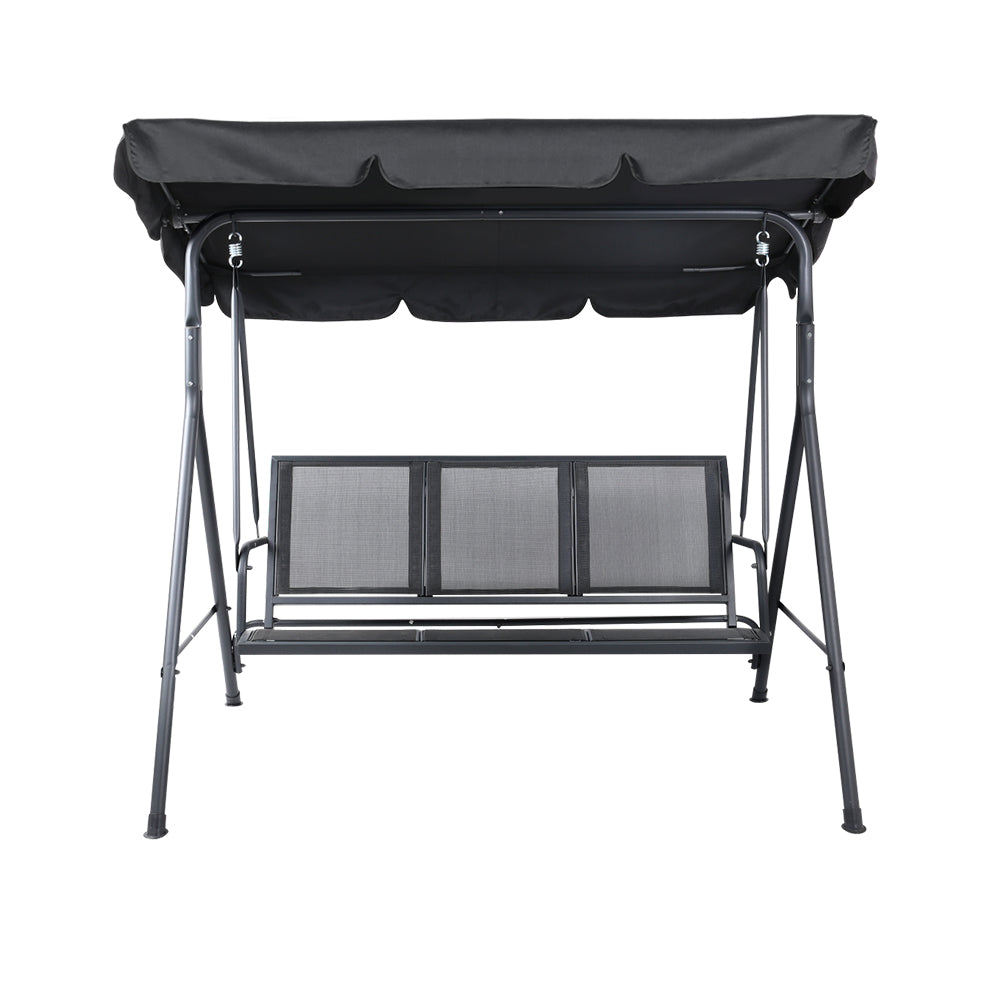 Jamberoo 3 Seater Porch Swing Chair Black image 3