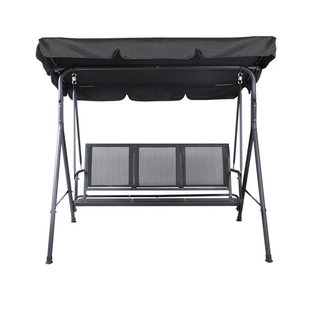 Jamberoo 3 Seater Porch Swing Chair Black image 3