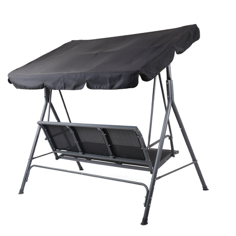 Jamberoo 3 Seater Porch Swing Chair Black image 5