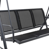 Jamberoo 3 Seater Porch Swing Chair Black image 6