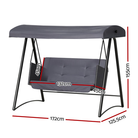Gardeon Canopy Swing Chair - Stylish Outdoor Comfort