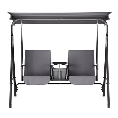 Gardeon Elegant Grey 2-Seater Outdoor Swing Chair