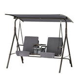 Gardeon Elegant Grey 2-Seater Outdoor Swing Chair