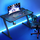 Artiss 120cm RGB Gaming Desk with LED Lighting Carbon Fibre Texture — Allure Home Collections