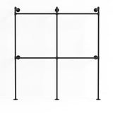 Ocean Grove Industrial Wall Mounted Clothes Rack, Black