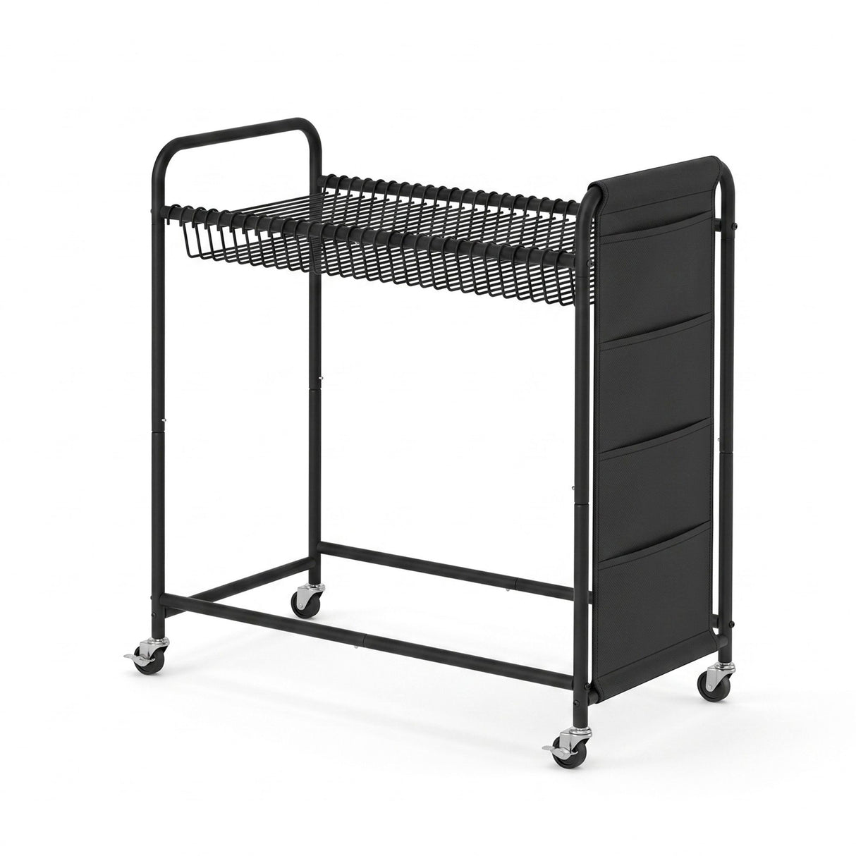 Barwon Heads Mobile Pants Trolley Clothes Rack, Black