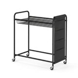 Barwon Heads Mobile Pants Trolley Clothes Rack, Black