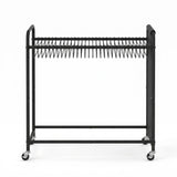 Barwon Heads Mobile Pants Trolley Clothes Rack, Black