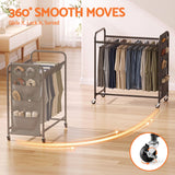 Barwon Heads Mobile Pants Trolley Clothes Rack, Black