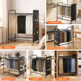 Barwon Heads Mobile Pants Trolley Clothes Rack, Black
