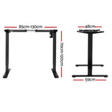 Artiss Electric Height Adjustable Desk Frame 70kg Load Black Grey or White — Allure Home Collections
