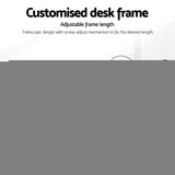 Artiss Electric Height Adjustable Desk Frame 70kg Load Black Grey or White — Allure Home Collections