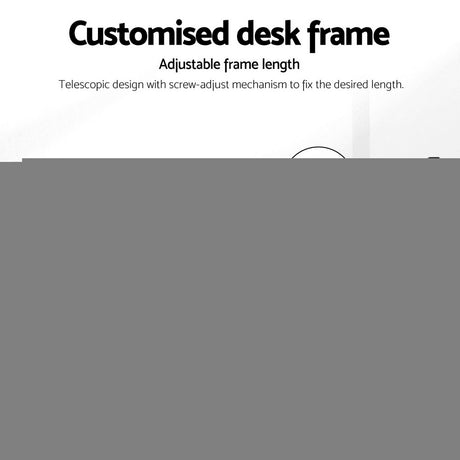 Artiss Electric Height Adjustable Desk Frame 70kg Load Black Grey or White — Allure Home Collections