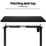 Artiss Electric Height Adjustable Desk Frame 70kg Load Black Grey or White — Allure Home Collections