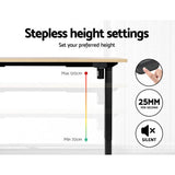 Artiss Motorised Sit-Stand Desk White Oak Walnut or White — Allure Home Collections