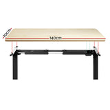 Latham Electric Standing Desk, Oak 140cm