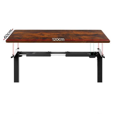 Artiss Motorised Sit-Stand Desk White Oak Walnut or White — Allure Home Collections