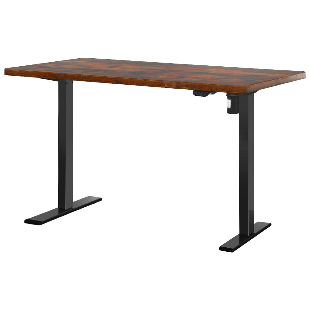 Chifley Electric Standing Desk, Rustic Brown 140cm