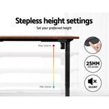 Chifley Electric Standing Desk, Rustic Brown 140cm