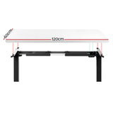 Artiss Motorised Sit-Stand Desk White Oak Walnut or White — Allure Home Collections