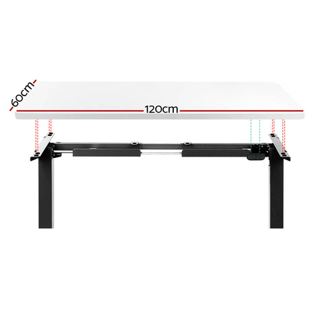 Artiss Motorised Sit-Stand Desk White Oak Walnut or White — Allure Home Collections