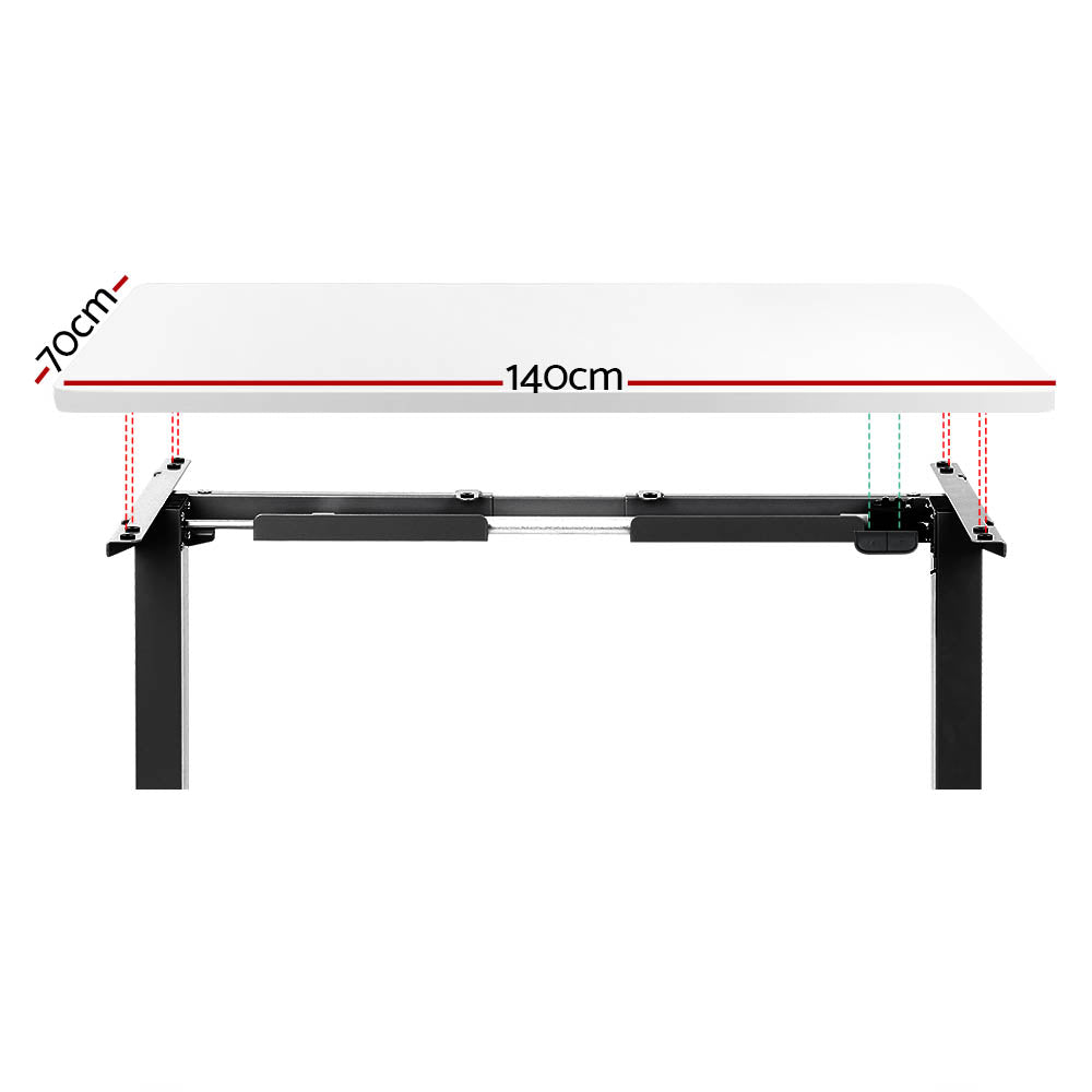 Artiss Electric Height Adjustable Standing Desk Rustic Brown Walnut or Black — Allure Home Collections