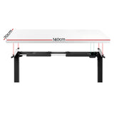 Artiss Electric Height Adjustable Standing Desk Rustic Brown Walnut or Black — Allure Home Collections